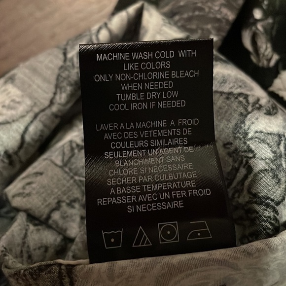 Men’s Empyre Button Down Floral Collared Cotton Short Sleeve Shirt Large - Picture 14 of 16